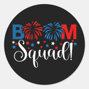 Squad 4th Of July Shirt Fireworks Independence Day Classic Round Sticker
