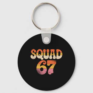 Squad 67 Alpha Slang Gen 67th Number 67 Keychain