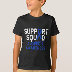 Squad Alopecia Awareness Blue Aa Ribbon Warrior  T-Shirt