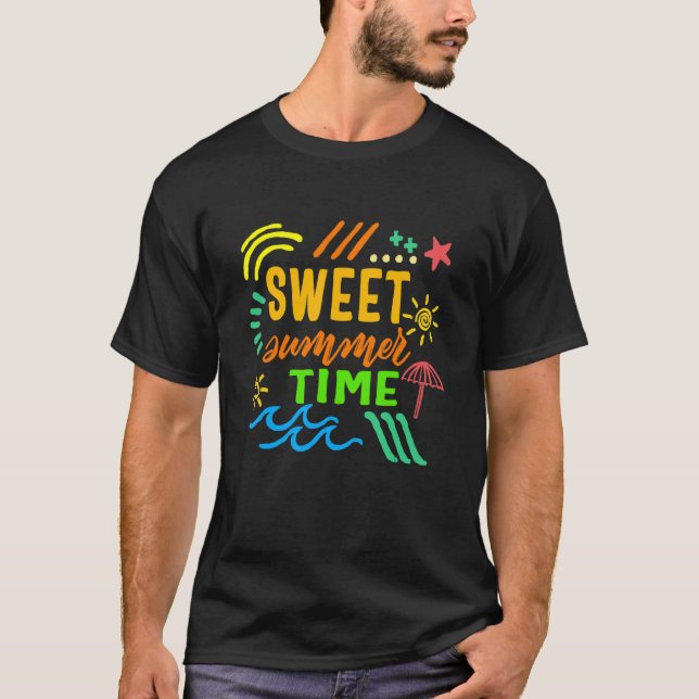 Squad Beach Sweet Summer Time Family Vacation Mode T-Shirt (Front)