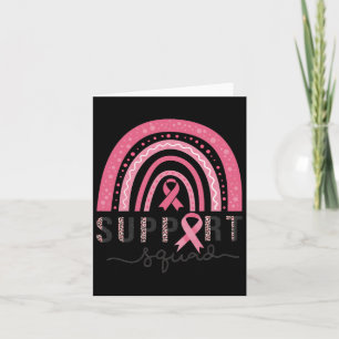 Squad Breast Cancer Awareness Leopard Pink Rainbow Card