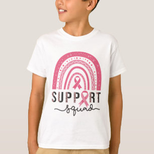 Squad Breast Cancer Awareness Leopard Pink Rainbow T-Shirt