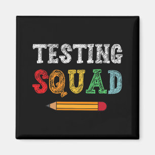 Squad Costume Test Day Teacher Student Funny Schoo Magnet