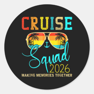 Squad Crew Cruise 2026 Summer Vacation Matching Fa Classic Round Sticker