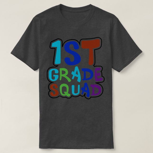 Squad Design First Grade Crew  T-Shirt (Design Front)