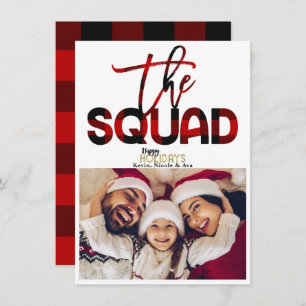 SQUAD Famille Noël Carte photo