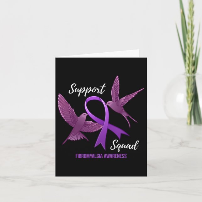Squad Fibromyalgia Awareness  Card (Front)