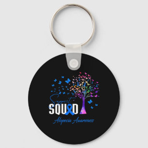 Squad For Alopecia Awareness Keychain