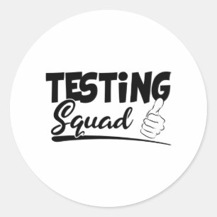 Squad Funny Exam Test Day Gifts For Students Classic Round Sticker