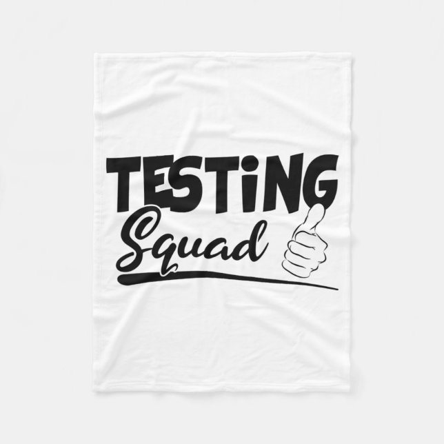 Squad Funny Exam Test Day Gifts For Students  Fleece Blanket (Front)