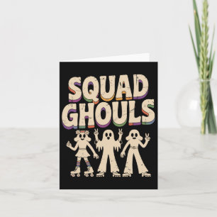 Squad Ghosts Matching Funny Halloween 3 Card