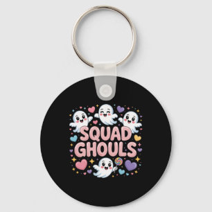 Squad Ghosts Matching Funny Halloween 4 Keychain
