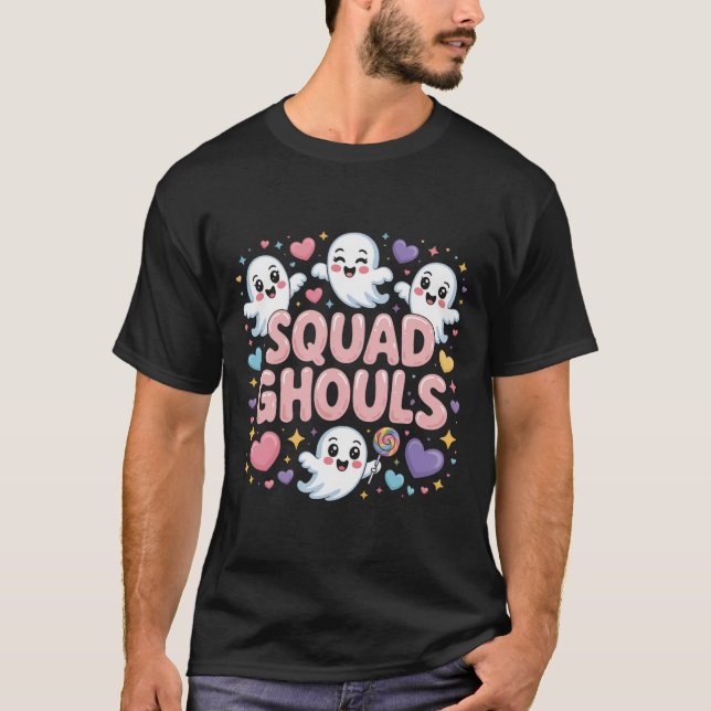 Squad Ghosts Matching Funny Halloween 4  T-Shirt (Front)