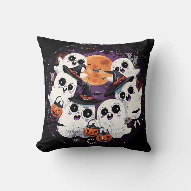 Squad Ghouls | ExDesigner | Halloween Throw Pillow (Front)