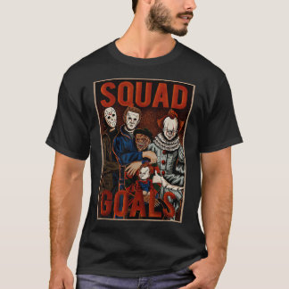 Squad Goals Fun Halloween Costume Horror Movie Cre T-Shirt