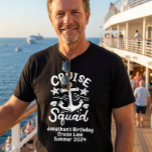 Squad Group Friends Custom Birthday White  T-Shirt<br><div class="desc">This design may be personalized in the area provided by changing the photo and/or text. Or it can be customized by clicking Personalize this Template and then choosing the click to customize further option and delete or change the colour of the background, add text, change the text colour or style,...</div>