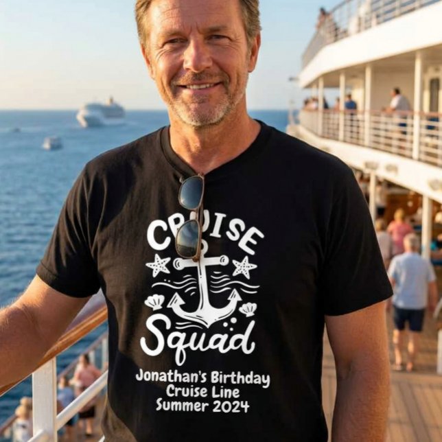 Squad Group Friends Custom Birthday White  T-Shirt (Creator Uploaded)