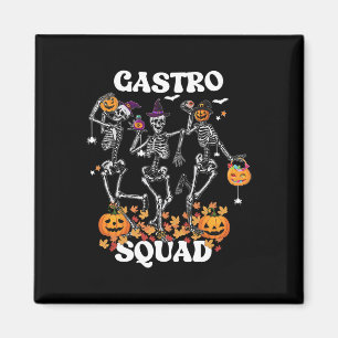 Squad Halloween Skeleton Dancing Endoscopy Nurse G Magnet