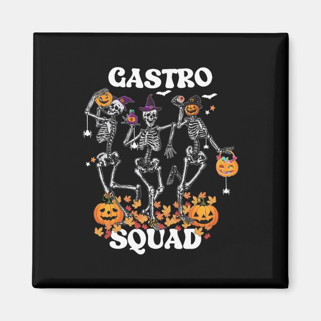 Squad Halloween Skeleton Dancing Endoscopy Nurse G Magnet (Front)