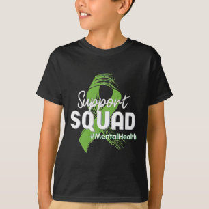 Squad Mental Health Awareness Lime Green Ribbon T-Shirt