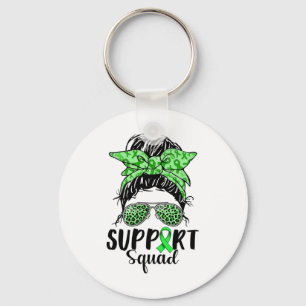 Squad Mental Health Awareness Month Messy Bun Woma Keychain