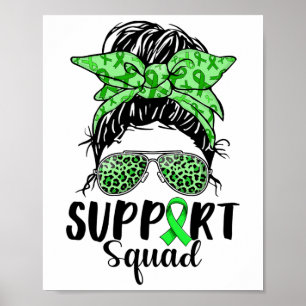 Squad Mental Health Awareness Month Messy Bun Woma Poster
