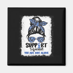 Squad Messy Bun Blue Warrior Alopecia Awareness Magnet