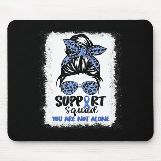 Squad Messy Bun Blue Warrior Ataxia Awareness  Mouse Pad (Front)