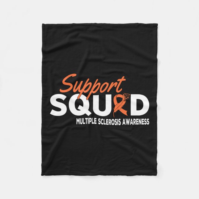 Squad Multiple Sclerosis Awareness Ms Awareness  Fleece Blanket (Front)