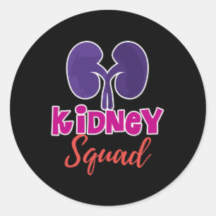 Squad Nephrology Nurse Dialysis Technician 1  Classic Round Sticker