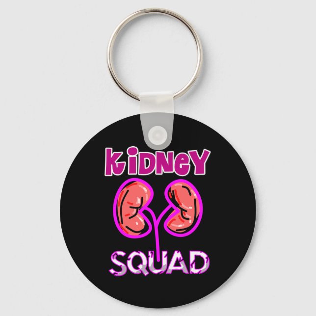 Squad Nephrology Nurse Dialysis Technician  Keychain (Front)