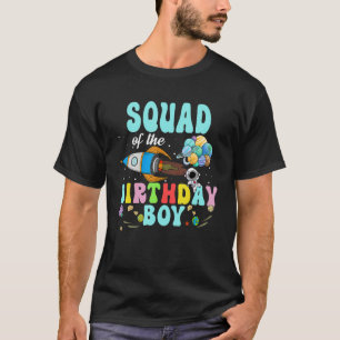 Squad Of The Birthday Astronaut Boy Space Party T-Shirt