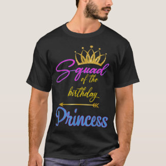 Squad Of The Birthday Princess Funny Mama Mommy Gr T-Shirt