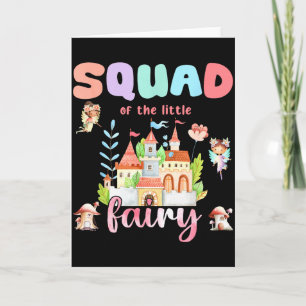 Squad Of The Little Fairy 1st Birthday Girl Fairyt Card