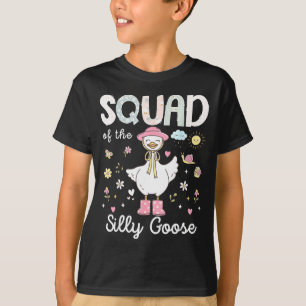 Squad of the silly goose 1st birthday girl family T-Shirt