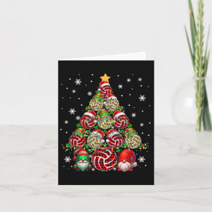 Squad Santa Elf Leopard Volleyball Equipment Xmas Card