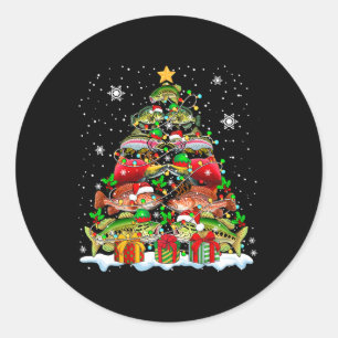 Squad Santa Salmon B Grouper Fishes Collection Xma Classic Round Sticker