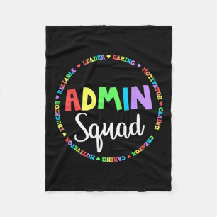 Squad School Assistant Principal Crew Administrato Fleece Blanket