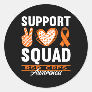 Squad Support I Reflex Dystrophy Pain Syndrome Rsd Classic Round Sticker