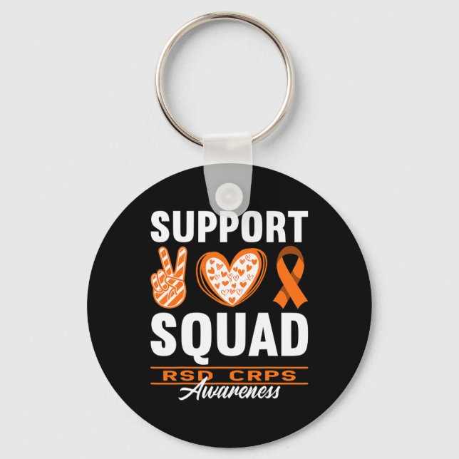 Squad Support I Reflex Dystrophy Pain Syndrome Rsd Keychain (Front)
