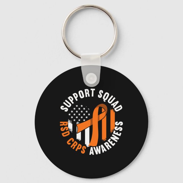 Squad Support I Reflex Dystrophy Pain Syndrome Rsd Keychain (Front)