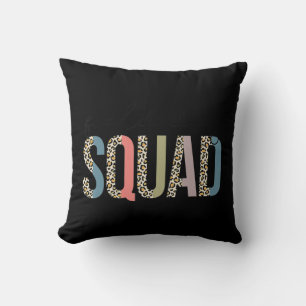 Squad Teacher Student First Last Day Of School Fie Throw Pillow