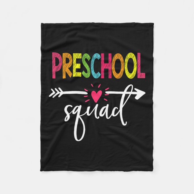 Squad Teacher Student Team Back To School  Fleece Blanket (Front)