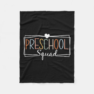 Squad Teachers Kids Preschool Back To School  Fleece Blanket