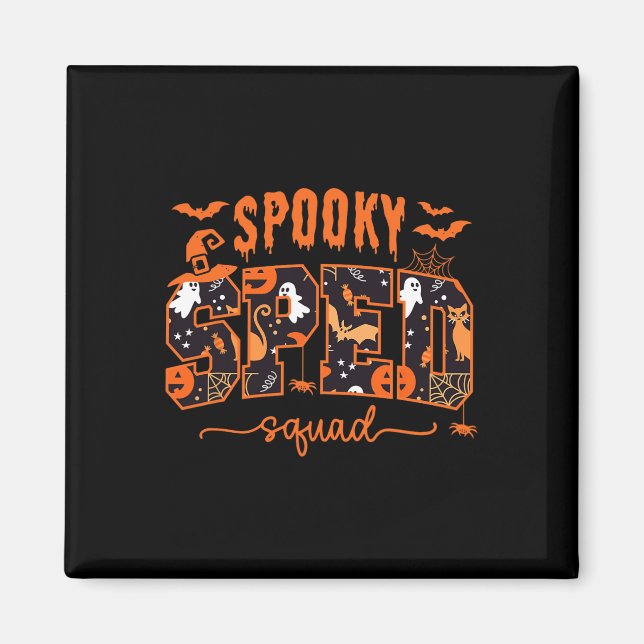 Squad Team Special Education Teacher Halloween  Magnet (Front)