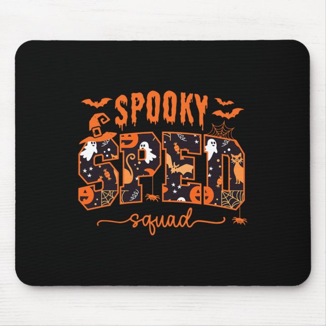 Squad Team Special Education Teacher Halloween  Mouse Pad (Front)