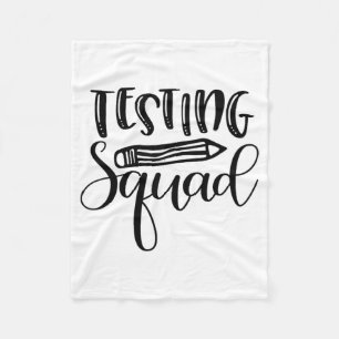 Squad Test Day Encouragement Teacher Fleece Blanket