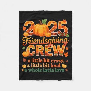 Squad Turkey Friends Thanksgiving 2025 Friendsgivi Fleece Blanket