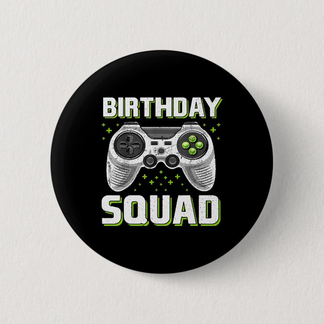 Squad Video Game Controller For Gamer Boys Girls  2 Inch Round Button (Front)