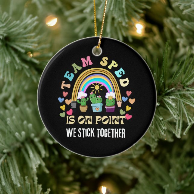 Squad we Forever Sticky for teacher Ceramic Ornament (Tree)